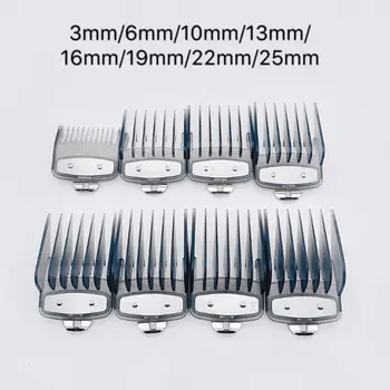 

8/10Pcs Barber Shop Styling Guide Comb Set Transparent Hair Clipper Limit Comb