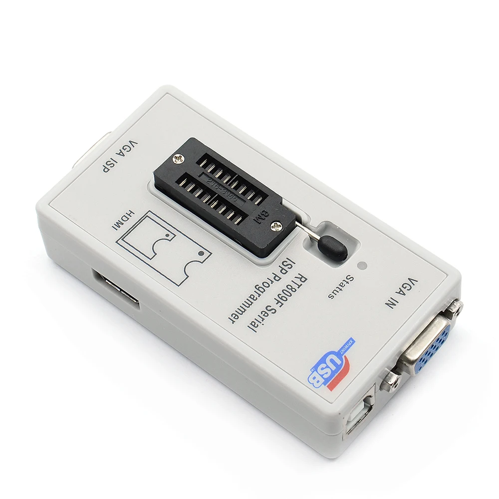 Newst Original RT809F ISP Programmer/ RT809 lcd usb programmer Repair Tools 24-25-93 serise IC with Full adapters