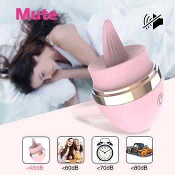 Soft Tongue Licking Vibrator G spot Clitoral Stimulator Mini Clit Sex Toys for Women Rechargeable Nipple Female Masturbator 3