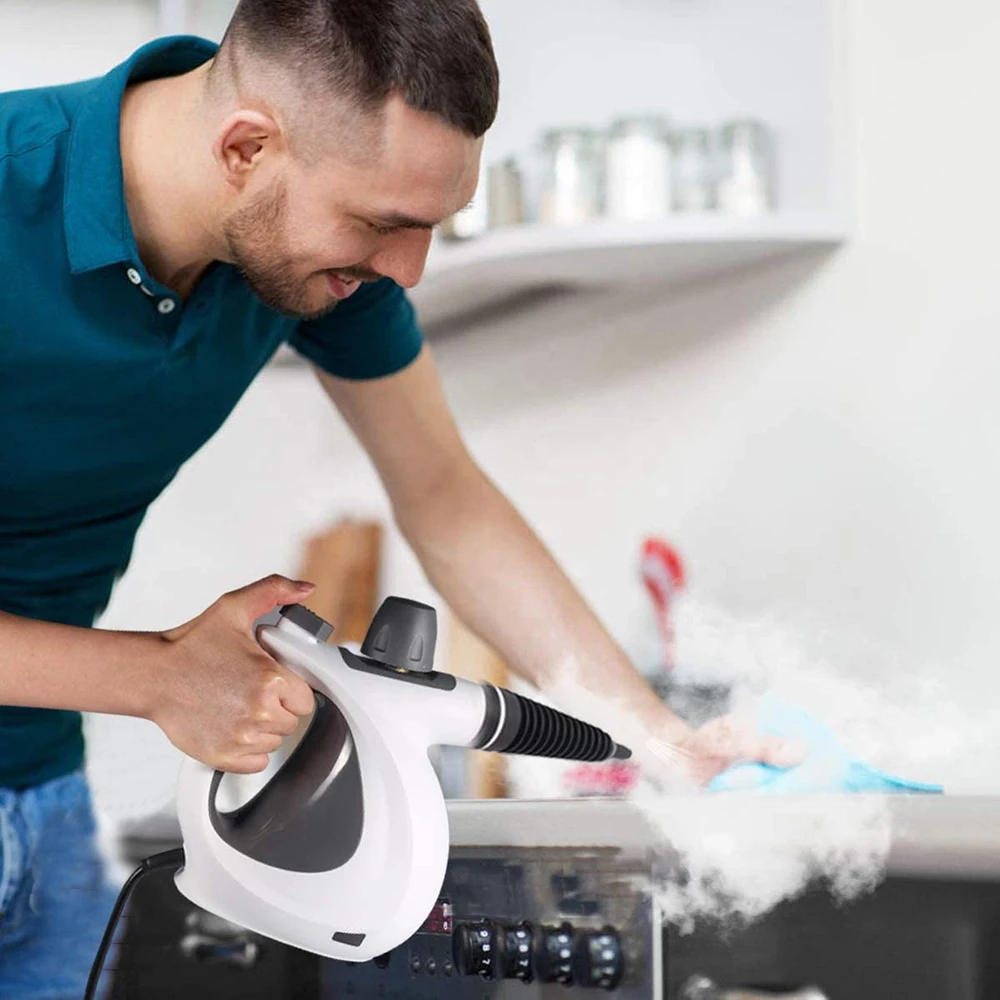 New Mini Handheld Professional Floor Industrial Steam Cleaner  With Attachments For Toilet Kitchen Vehicles Window Cleaning 6