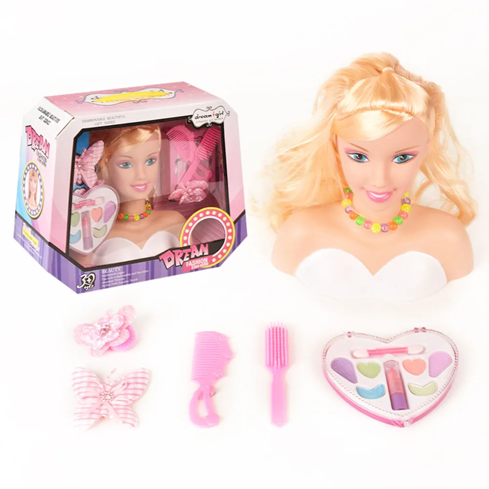 

Half-length Doll Hair Style Model Toy Children Cosmetics Princess Doll Set