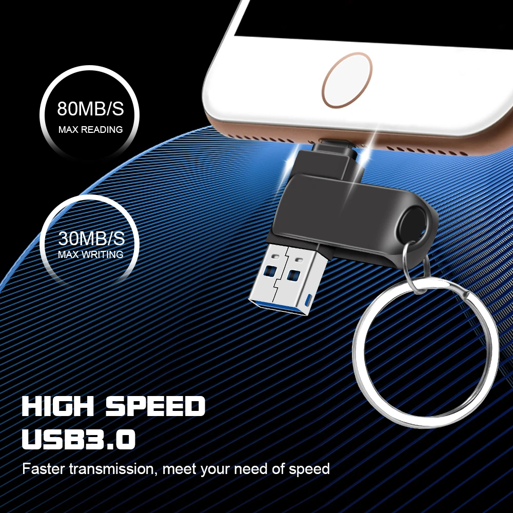 500gb flash drive Metal Flash Drive USB 3.0 32GB 64GB 128GB Lightning Pen Drive U Disk iOS 8.2 memory stick Pendrive for iPhone iPAD apple pen drive