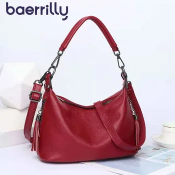 

Woman Shoulder Bags Shopping Totes Genuine Leather Handbags Woman Messenger Bags Fashion Crossbody Bag For Women Bolsa Feminina