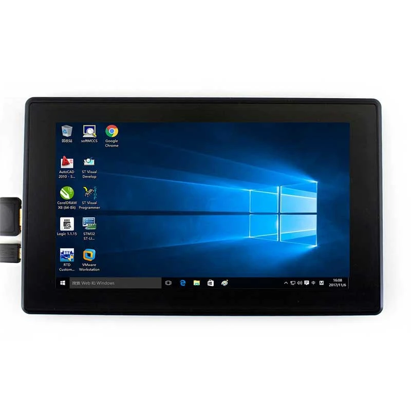  for Raspberry Pi 4 Model B/ 3B+/ 3B 7 Inch Display 1024X600 IPS Capacitive Press Screen Monitor W/ 