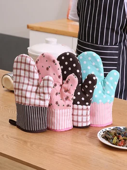 

1pcs Oven Mitts Long Cotton Baking Insulation Animal Shape Gloves Microwave Heat Resistant Non-slip Household kitchen gadgets