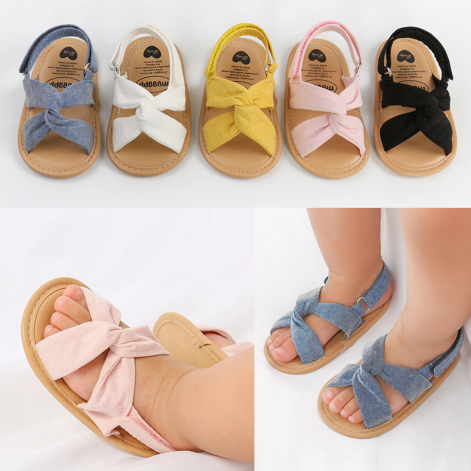 Sandalias transpirables de verano para niñas pequeñas, zapatos de suela suave de Color sólido de estilo Simple para niños pequeños, para interior y exterior