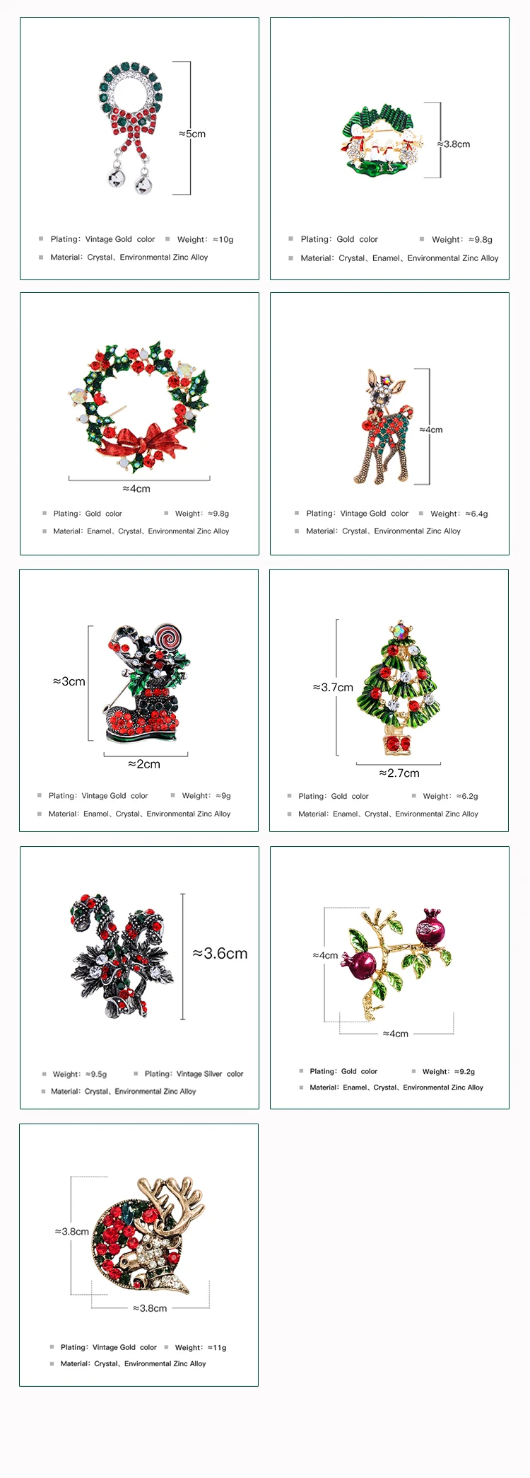 Серия Merry Christmas Рождество брошь ботинки из кожи лося красный зеленый заколки кристаллы для женщин эмалированные модные украшения новая подарочная коробка