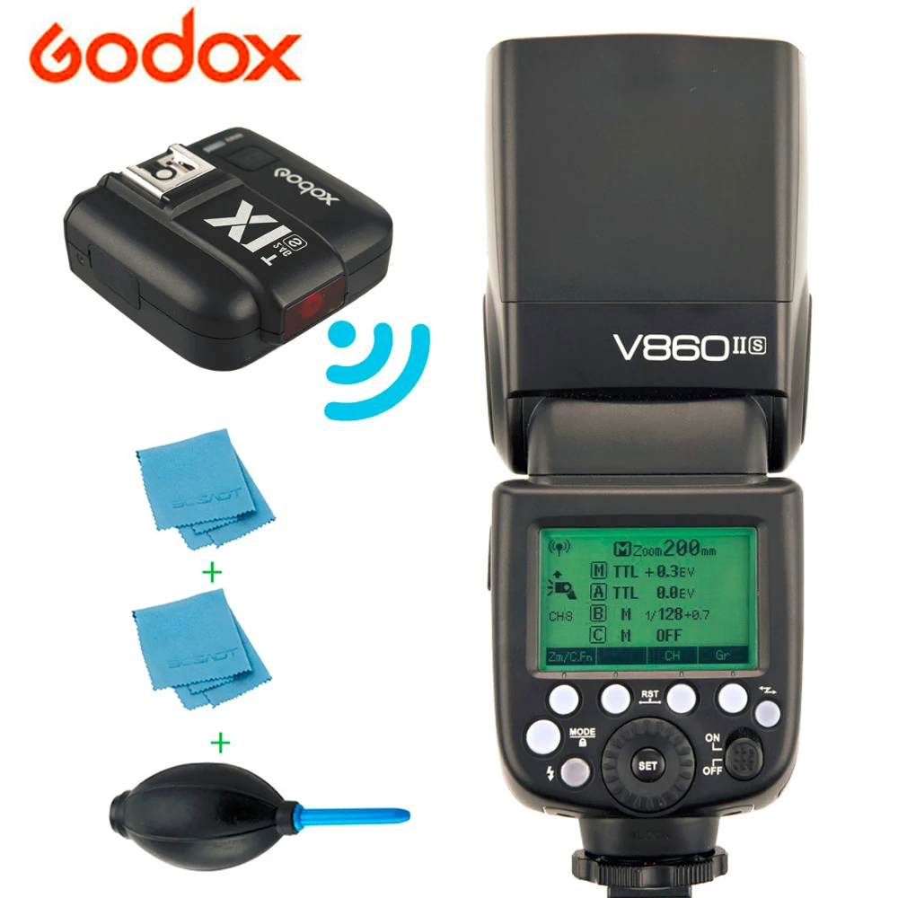 Вспышка Godox Ving V860II V860II-S + передатчик X1TS Speedlite Flash Fast HSS для Sony A7 A7R A7S A7II A7RII A58 A99 A6000 A6300
