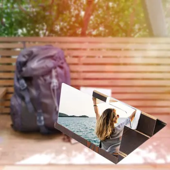 

Personal Care Wood grain 12 inch mobile phone sn amplifier wood grain mobile phone bracket amplifier HD 3D movie