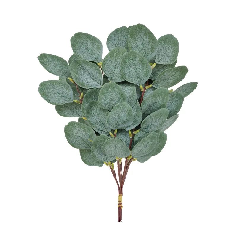 5pcs Artificial Eucalyptus Plants Small Branches wedding DIY Flower Arrangement Accessories Silk Green flower leaf Home Vase flowerpot Decor (6)