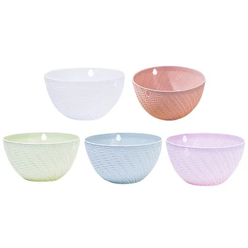 

5pcs Hanging Baskets Creative Flower Pot Plastic Flower Pot Simple Planter Basket for Office Balcony Garden