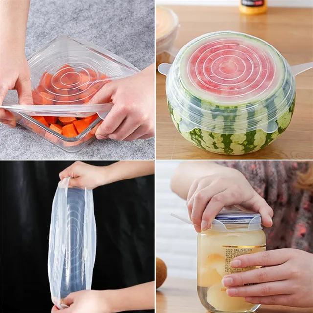 Lot De 12 Couvercles En Silicone Extensibles - Universels - Sans BPA - Pour Bols, Tasses, Fruits...