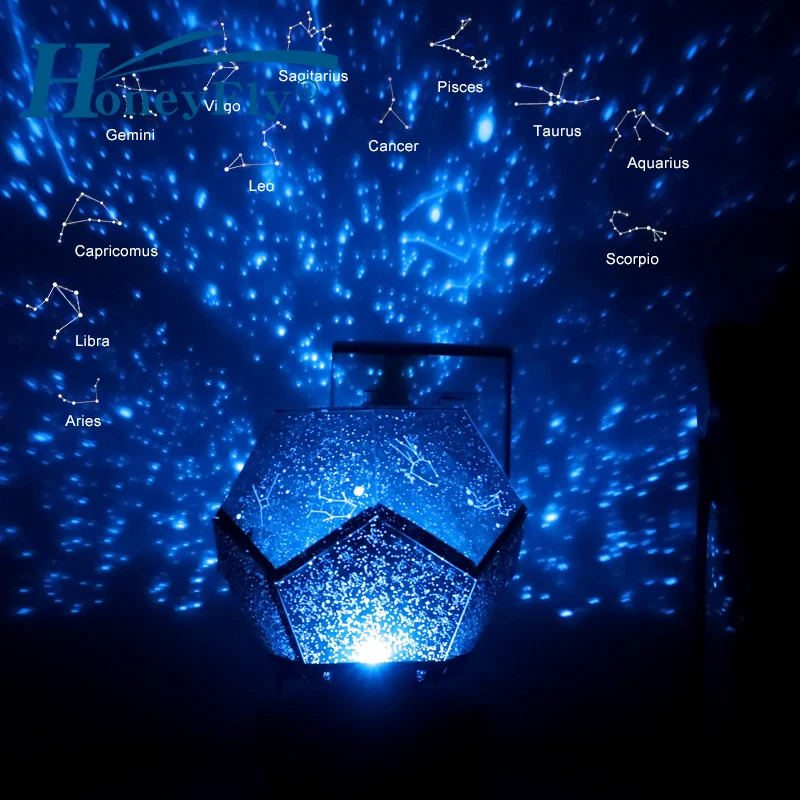 

HoneyFly LED Stary Sky Night Light USB DC Rechargeable 3D Constellation Project Lamp Original Dreamcatcher Home Planetarium