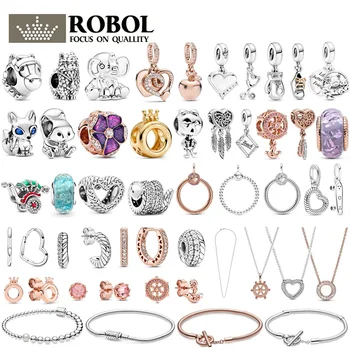 

High Quality Original 925 Sterling Silver PAN AUTUMN 2020 COLLECTION Bracelet Earrings Charm Fashion Jewelry Free Shipping