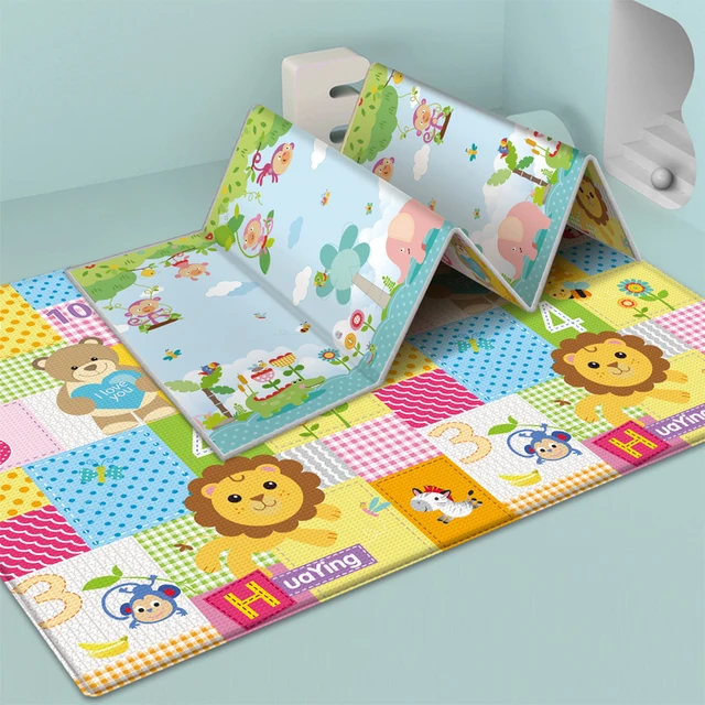 Large Size Foldable Children Carpet Cartoon Baby Play Mat Educational Baby Activity Carpet Waterproof and Easy to Store 3