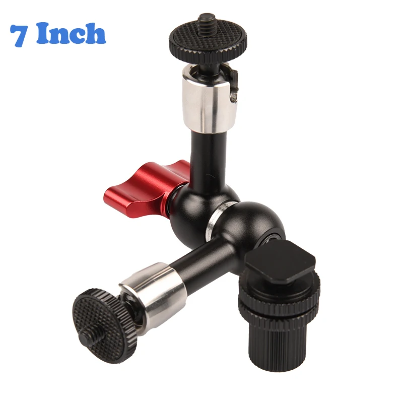 

7/11inch Adjustable Articulating Friction Magic Arm Large Clamp Compatible with DSLR Camera Rig LED Lights Flash Light N