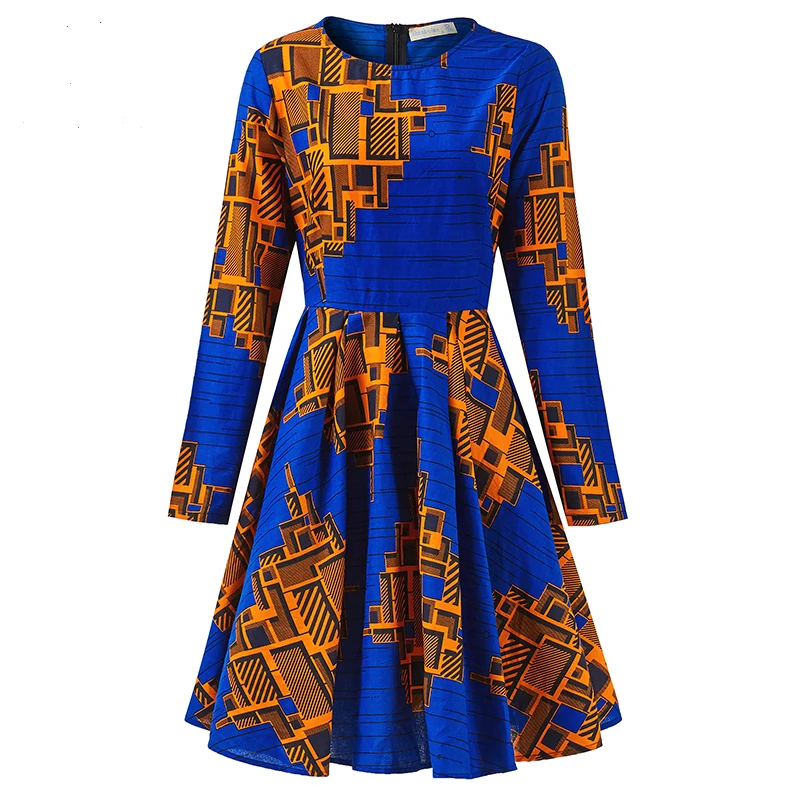 Африканское платье осеннее и зимнее платье новая модная африканская женская одежда Хлопковое платье африканская традиционная одежда