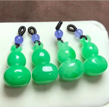 

Free Shipping 1pc Manufacturer direct selling Myanmar Jadeite pendants A-goods vases jade crafts jade gourd pendants jade jewelr