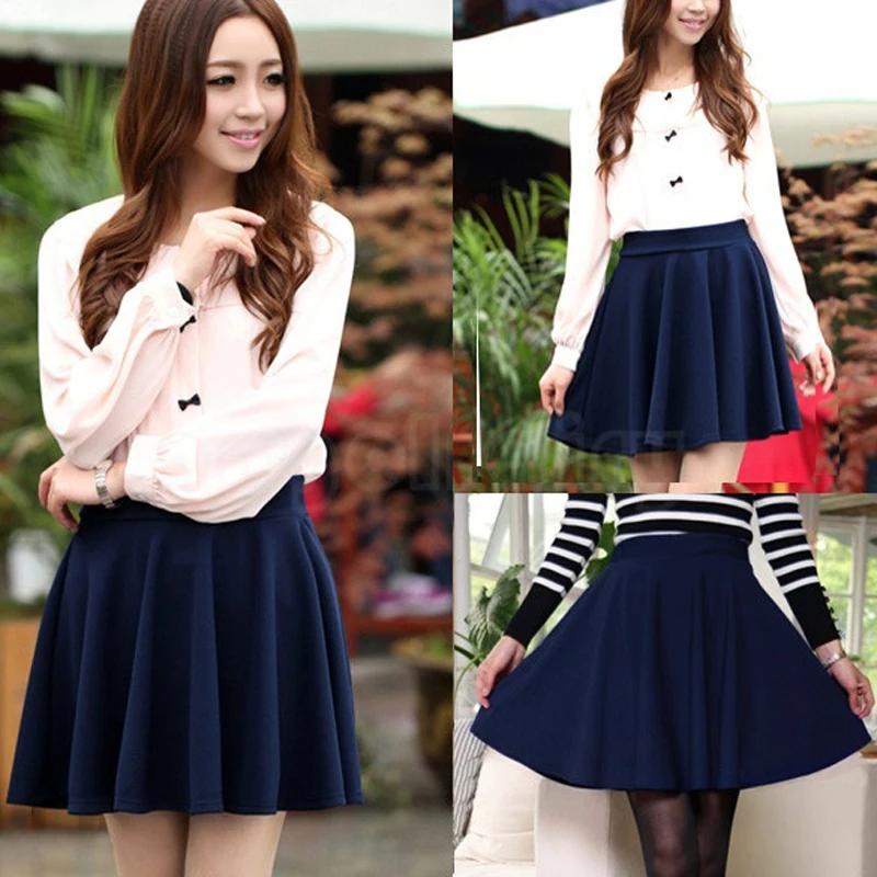 Hot New Women Skirt Sexy Mini Short Skirt Fall Skirts Womens Stretch High Waist Pleated Tutu Skirt CGU 88