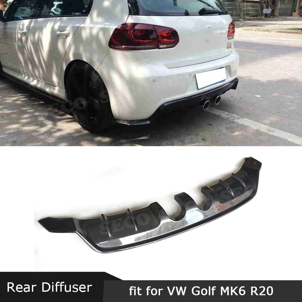 Задний диффузор для Volkswagen VW Golf 6 VI MK6 R20 2010 2013 спойлер из углеродного волокна/FRP E