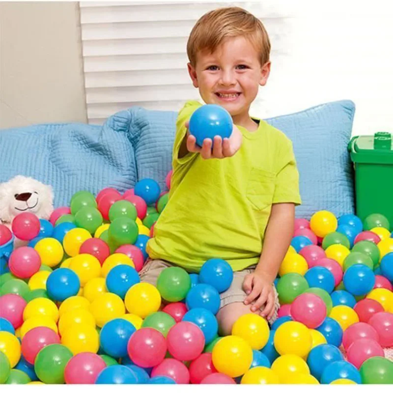 100pcs Baby Safe Soft Plastic Balls Play Pool Ocean Balls for Kids Toy Gift #LY 