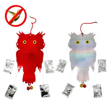 

Garden Laser Reflective Fake Bird Owl Supplies Hanging Reflective Owl Scarecrow Scare Pigeons Woodpecker Repellent Birds