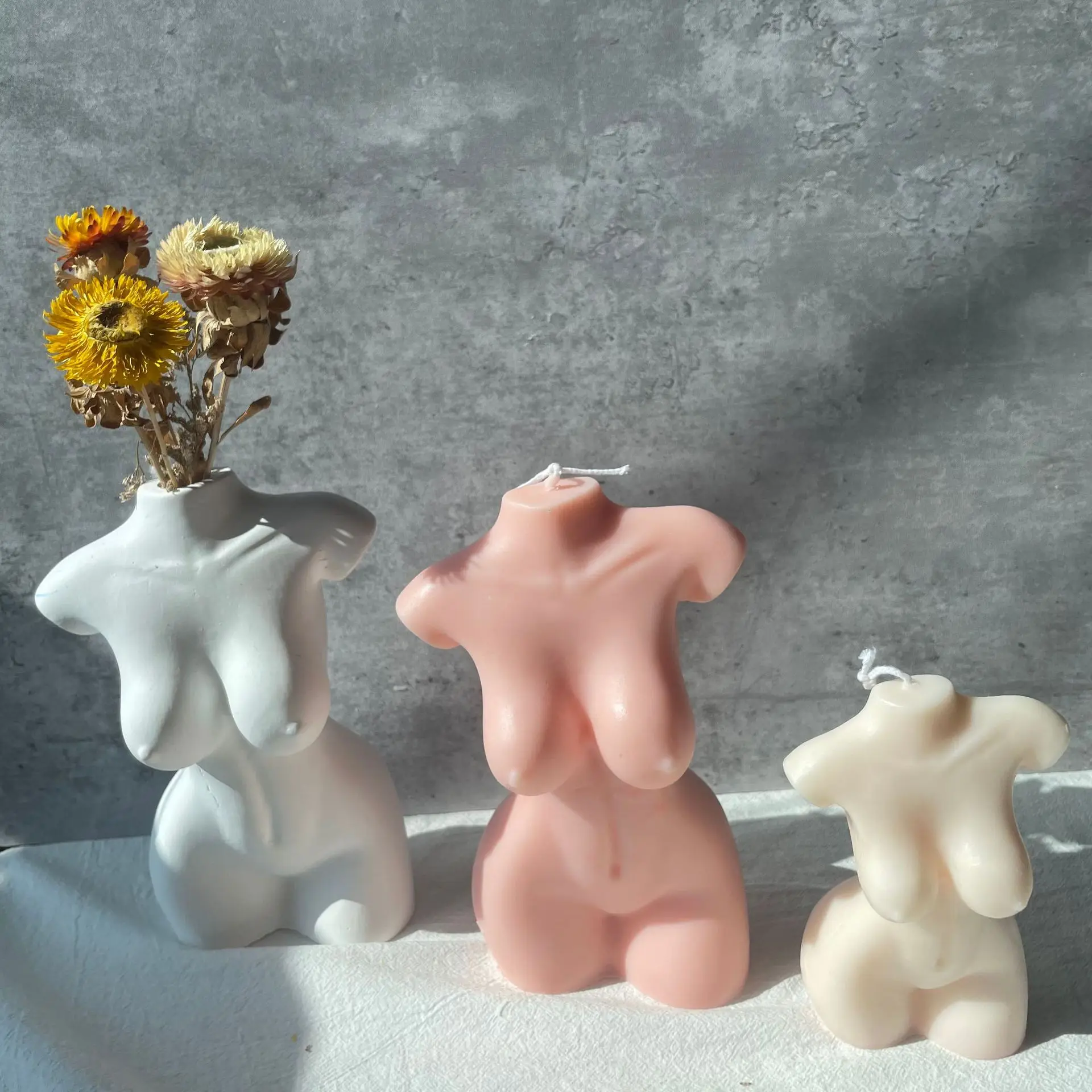 

22cm High Body Candle Silicone Mold for Handmade Desktop Decoration Gypsum Epoxy Resin Aromatherapy Candle Silicone Mould