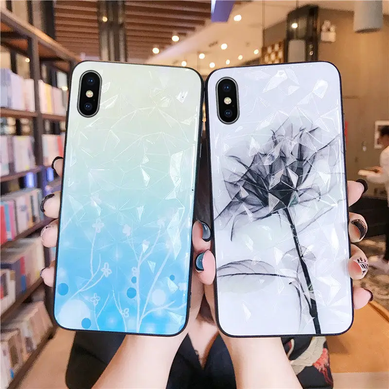 Elala 3D чехол для телефона с бриллиантами iPhone 7 X мягкий цветной блестящий из ТПУ 6 s 8
