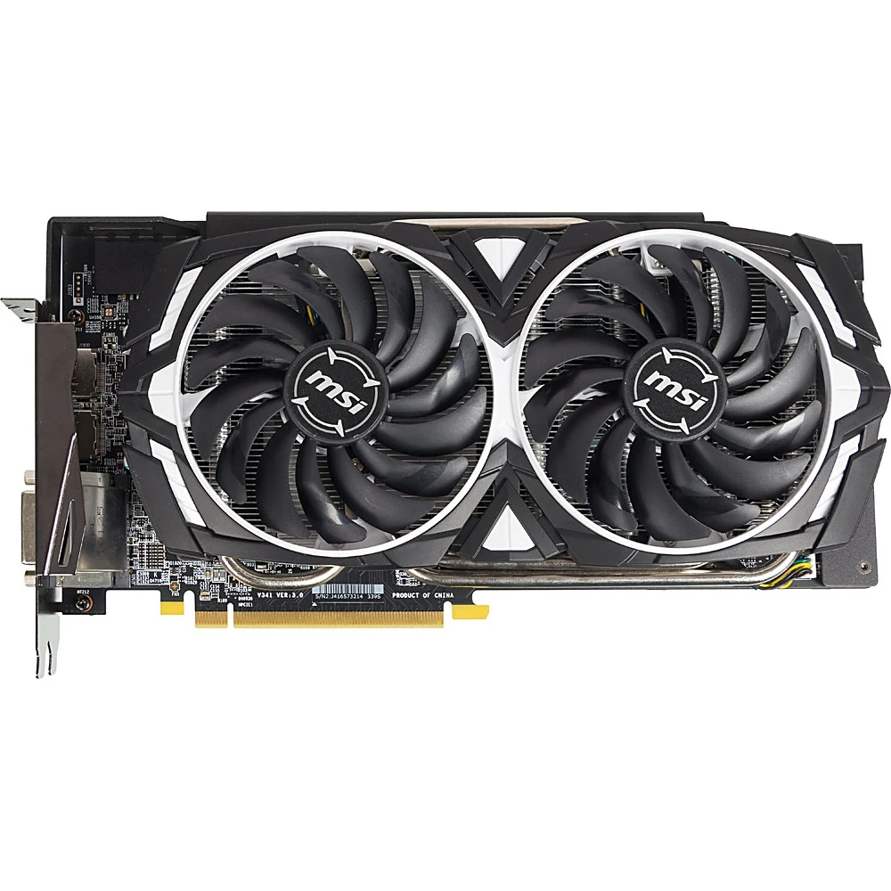 Видеокарта MSI PCI-E RX 590 ARMOR 8G OC AMD RX590 8192Mb 256b GDDR5 1565/8000 DVIx1/HDMIx2/DPx2/HDCP