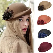 Подарок для мамы, Женская осенне-зимняя модная шерстяная шляпка-Клош, женские вечерние шапки высшего качества из шерстяного войлока