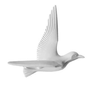 

Wall Hanging Resin Bird Wall 3D Stereo Sticker Livingroom Tv Background Wall Mural Decoration Crafts Wall Ornaments—C