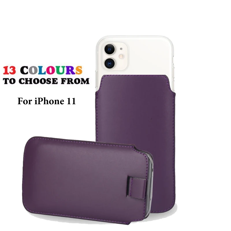 Кожаный чехол Coque для Apple iPhone 11, карманный веревочный чехол, чехол для телефона