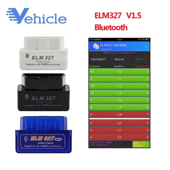 

Super Mini Elm327 Bluetooth OBD2 V1.5 Elm 327 V 1.5 Car Diagnostic-Tool Scanner Elm-327 OBDII Adapter Auto Diagnostic Tool