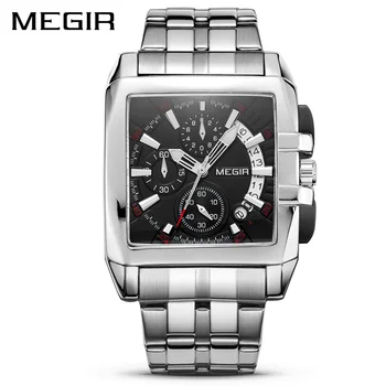 MEGIR Men's Luxury Stainless Steel Quartz Watch