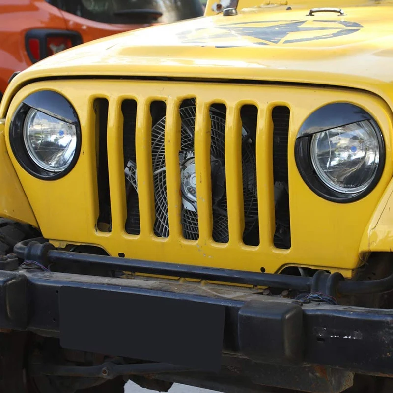 Angry Eyes фары покрытие ободок Накладка для Jeep Wrangler TJ 1997-2006 Angry Bird фары Ободок лампы Крышка