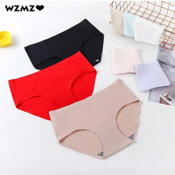 

3PCS/Set Sexy One-piece Panties Seamless Women Underwear Nylon Silk Briefs Intimates Cotton Comfort Bacteriostatic Lingerie XXL