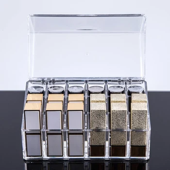 

Clear 18 Slots Acrylic Lipstick Lip Gloss Organizer Display Stand With Lid