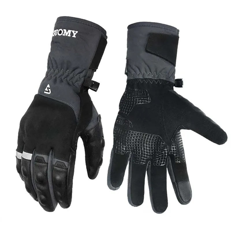 Cycling Gloves Thick Full Finger Waterproof Touchscreen Thermal Outdoor Winter Motorcycle Riding Handwear - Цвет: QJ2328H
