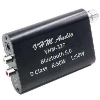 

VHM337 50WX2 Mini Bluetooth 5.0 Wireless o Power Digital Amplifier Board Stereo Amp DC 9V-24V