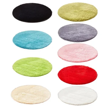 

120CM Plush Shaggy Soft Round Carpet Non-Slip Water Absorption Floor Rug Yoga Mat For Bedroom Living Room Home Supplies
