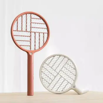 

2 in 1 Foldable Electric Fly Swatter 1200mAh – Rechargeable Bug Zapper Tennis Racket with Safe to Touch Mesh Net and Built-In Fl