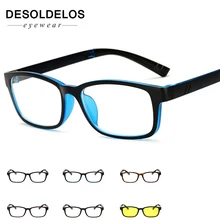 Компьютерные очки для мужчин и женщин квадратная анти-синяя световая Радиационная пленка тонированная 0 градусов прозрачная линза для работы дома и игр