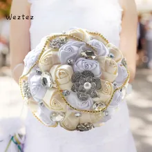Элегантный Искусственный букет невесты шелковый букет невесты, держащий цветы с жемчугом Свадебные аксессуары SPH233