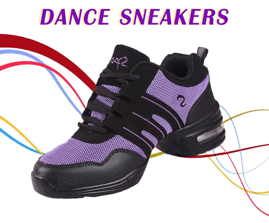Women's Soft Bottom Jazz Hip Hop Dance Sneakers Lightweight Breathable Woman Dancing Shoes Ladies Modern Sports Dance Shoes