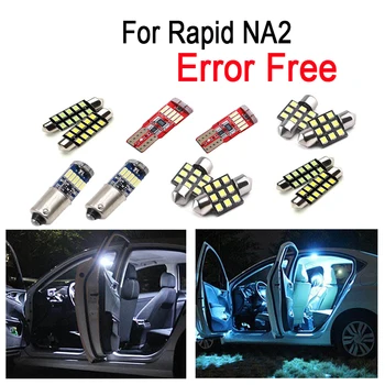 

8pcs Error Free LED trunk bulb + LED Interior dome map reading roof Light Kit for Skoda for Rapid NA2 (2011+)