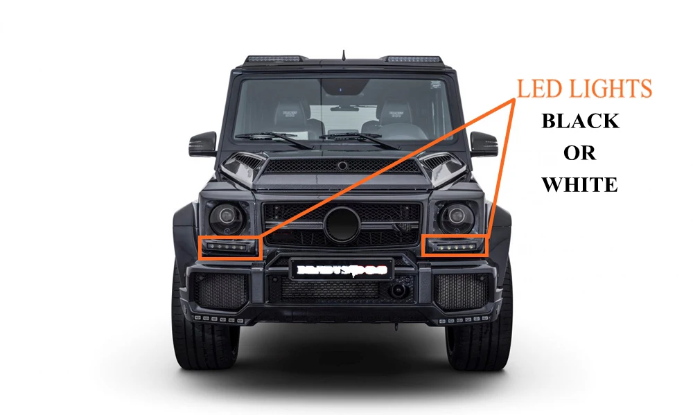 Автозапчасти для тюнинга 2 цвета светодиодные лампы DRL подходит Mercedes Benz G class G500 G350