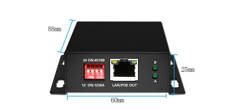 PoE сетевой коммутатор Ethernet PoE удлинитель 250 м с 1 портом 10/100 м Rj45 или вход 2 порта 10/100M Rj45 выход - Цвет: WS101EXTENDER