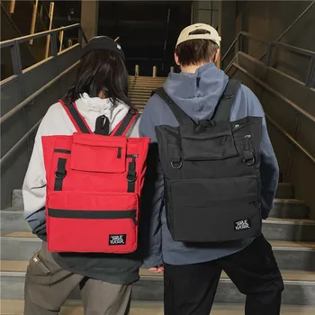 

New 2020 spring backpack Hong Kong style cool portable backpack Korean multifunctional male and female student schoolbag