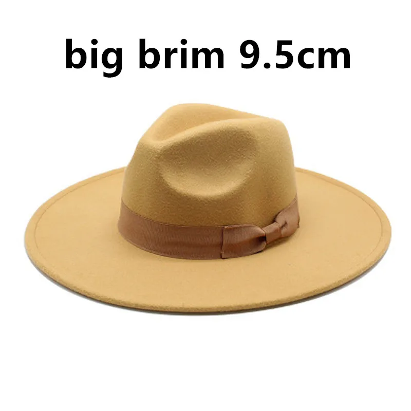 

big brim women hats 9.5cm solid belt pearl fascinator winter autumn ivory white wedding church dress formal men women winter hat