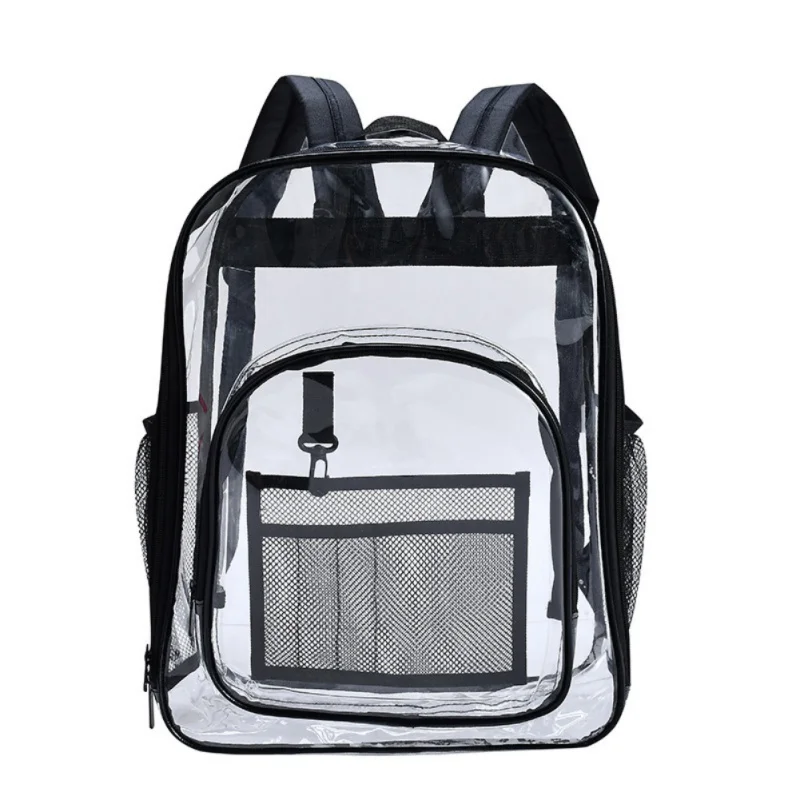 1PC PVC Waterproof Transparent School Bag See Through Backpacks Large